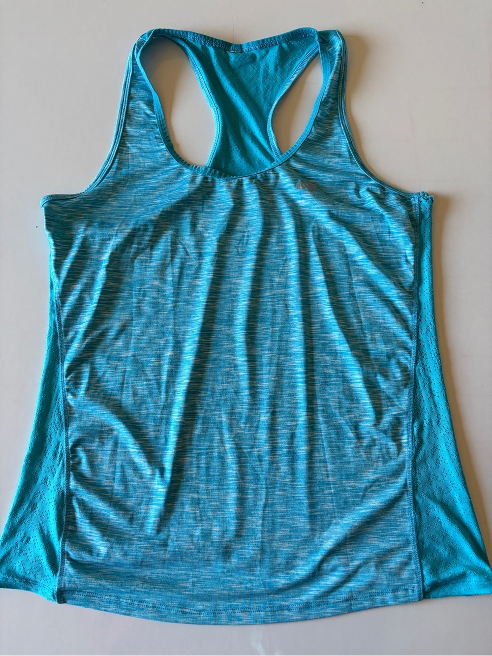 Marika Women's blue Racerback Tank Top Large Scoop Neck Stretch Gym Sleeveless